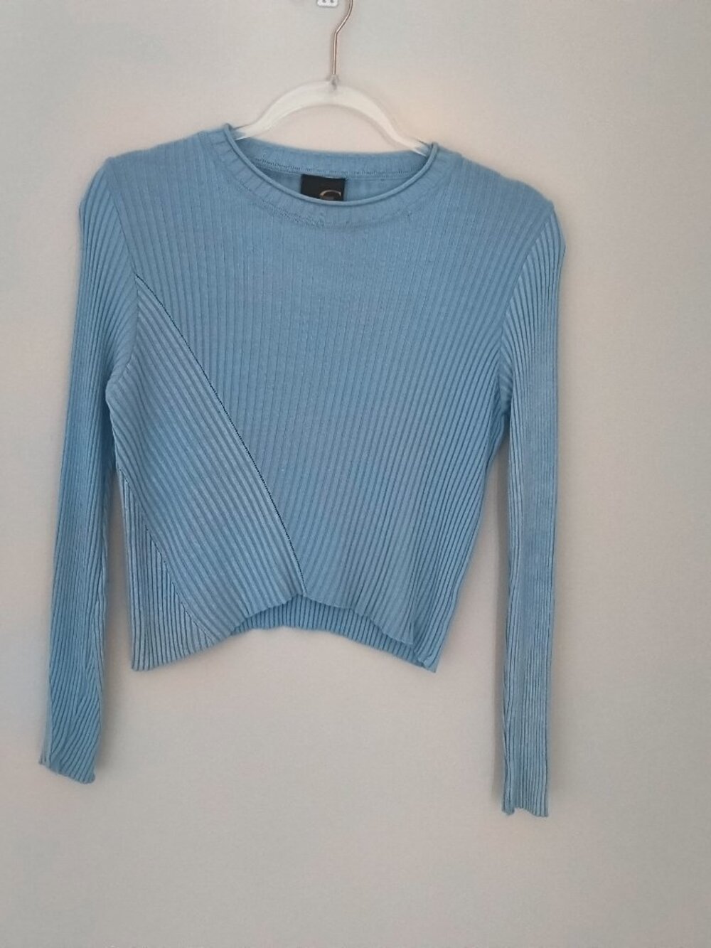 Just Cavalli  light blue ribbed knit garment Italian size 46